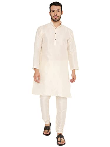 Image of Maharaja Banarasi Dupion Silk Kurta Pjama Set for Men