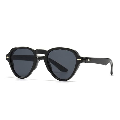 Lunettes de soleil rivets cat eye robustes et élégantes avec verres dégradés