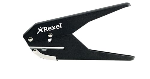 Image of Rexel S120 Plier Hole Punch, Punches Single Holes, 20 Sheet Capacity, Metal, Black, 20120041