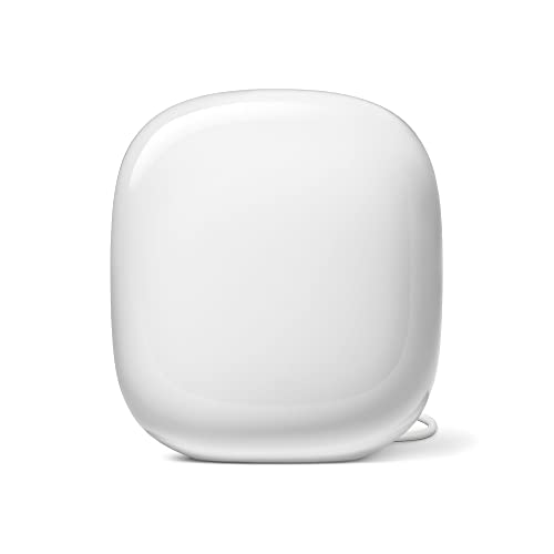 Google Wifi Pro Wi-Fi 6E Reliable home system with fast speed and whole-home coverage Mesh router snow Pack of 1