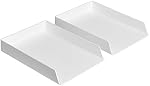 Amazon Basics Plastic Organizer - Letter Tray, Black, 2-Pack