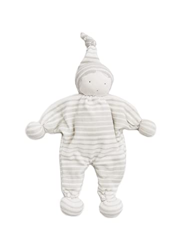 Under The Nile Organic Cotton Baby Buddy Lovey Grey Stripes Toy