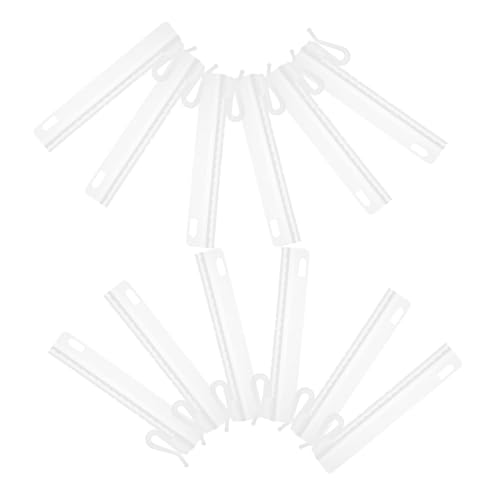 Mipcase Ganchos Ajustables para Cortinas S, Plástico Resistente, Galga Extendida, para Cortinas Ligeras del Hogar y Baño, Paquete De 25 Piezas