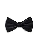 THE SAVILE ROW COMPANY LONDON Men's Black Ready Tied Silk Bow Tie
