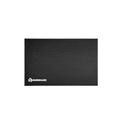 BURNHARD Grillunterlage Bodenschutzmatte 120 x 80 cm, Soft PVC Grillmatte, Feuerfeste Unterlage, Grillteppich, Outdoor BBQ Matte für Gasgrill