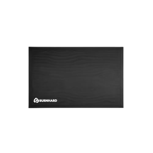 BURNHARD Grillunterlage Bodenschutzmatte 120 x 80 cm, Soft PVC Grillmatte, Feuerfeste Unterlage, Grillteppich, Outdoor BBQ Matte für Gasgrill