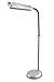 daylight24 402039-05 Full Page 8 x 10 Inch Magnifier LED Illuminated Floor Lamp, Silver