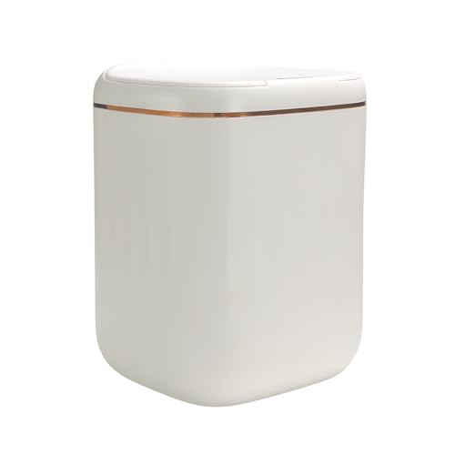 Bvx House Lixeira Inteligente com Sensor Automático, 20L, Design Moderno, Abertura Automática, para Banheiro, Cozinha e Escritório, Branco ou Creme (Branca)