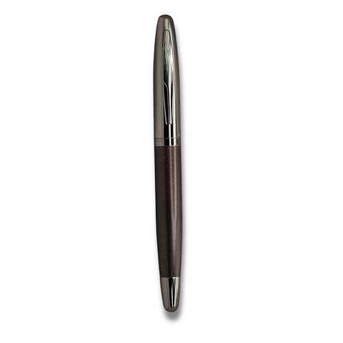Image of Venti Gun Metal Roller Ball Pen| Titanium Body Color | Ink Color - Black| Novel Gifts For Professionals | Premium Pens For Personal & Professional Use | Japanese Technology | (871-Brown)