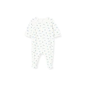 Petit Bateau A024K nachthemd, wit + rood/multico, 1 maand baby jongens
