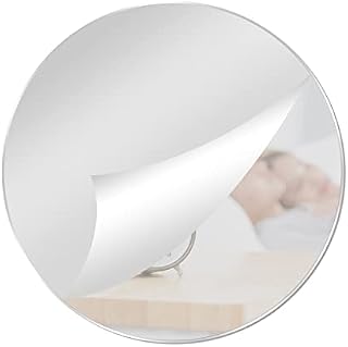 DARENYI 30cm Acrylic Wall Mirrors Round Self Adhesive Mirror Bathroom Decorative Mirror Sticker Non Glass Mirror for Bedroom Living Room Art Home Decor