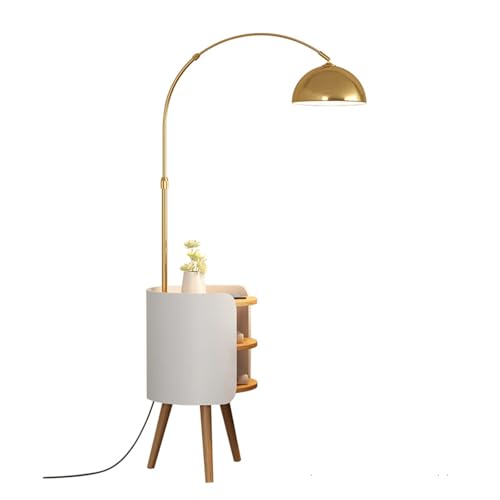Lámpara de pie de Arco Moderna con Pantalla de cúpula Colgante de Metal, lámpara de pie Industrial Ajustable para Colocar sobre el sofá, lámpara de pie de Lectura/Trabajo Alta de Estilo rúst