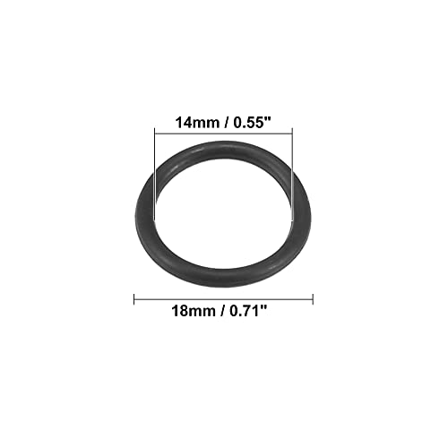 Image of ACROPIX Power Steering Pump O-Ring Inlet Outlet Seals Connector Gasket Fit for Honda Accord - Pack of 4 Black Red