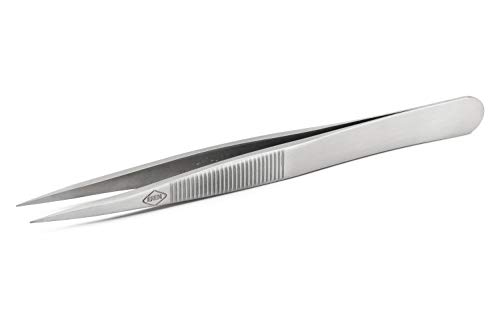 Weller Erem ACSA Precision Tweezers with Serrated Finger Grips for Secure Handling 108mm, Nickel