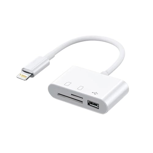 3 in 1 SD TF [J[h[_[ (14 13 12 11 15 Pro Max XS XRp) USB J OTG A_v^[ J[h[_[(3 in 1 For iOS)