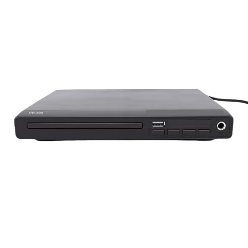 Bewinner Lecteur DVD HDMI Multi-régions 1080P avec USB MP3, Petite Platine CD Stéréo Domestique, Télécommande, Entrée Micro karaoké, NTSC/PAL, pour...