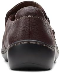 Clarks Women's Cora Poppy Loafer, Dark Brown Tumbled, 8.5 Wide | Image 5