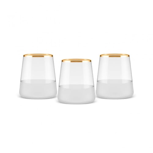 KARACA Jasmine Drinking Glasses Set of 3, Durable Glassware Set for 3, Elegant Tumblers for Juice & Water, Ideal for Everyday Use, 420 ml