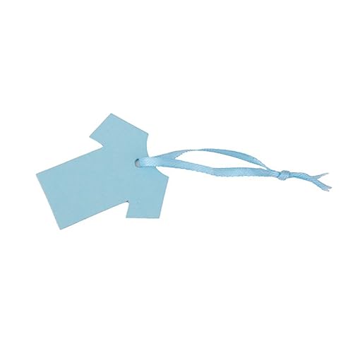 LckCryspho ベビーシャワー クラフトギフトタグ 100個 ? 無地クラフト紙のラベル 結婚式やプレゼントに最適、リボン付き