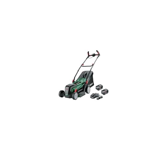 Bosch Cortacésped inalámbrico UniversalRotak 2x18V-37-550 (hasta 500 m2 con 2 baterías de 4,0 Ah; Sistema de 18 voltios; Ancho de Corte: 37 cm; 2 baterías de 18 V 4,0 Ah y Cargador)