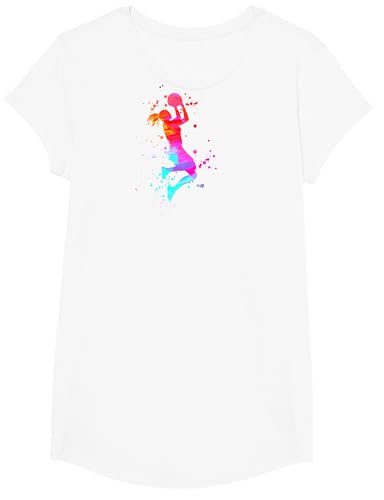 Basketballerin Wasserfarbe Basketball Mädchen Damen Kinder T-Shirt