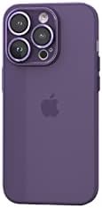 SWPAN for iPhone 13 Pro case, with Camera Cover, Military Grade Drop Protection, Shockproof and Anti Slip semi Transparent Phone case (Purple)