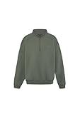 D.Franklin Sudadera Unisex Half-Zip Verde Salvia - Camiseta Unisex - Moda Casual - Talla (M)