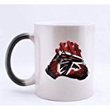 LaHuo Rugby League Champion Atlanta Falcons Stripe Gloves Pattern Logo Special For Sports Fans Custom Design Morphing Mug Coffee Tea Cup 11 OZ