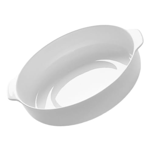 CHICAMPERA Fuente para Hornear de Blanca Resistente para Horno y Microondas Plato Redondo para Ensaladas y Almacenamiento para Hoteles y Decoración de Mesa
