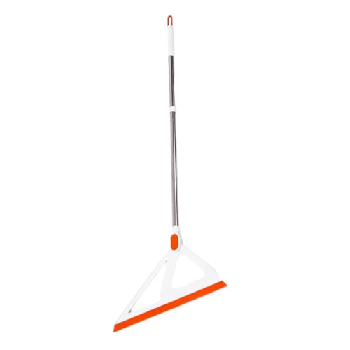 WOFASHPURET Silicone Floor Squeegee Broom Scraper Multi-Functional Floor Cleaning Tool for Home and Garage Adjustable Handle for Tile and Shower Surfaces
