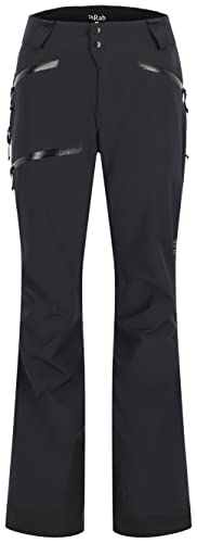 Rab Women's Khroma Kinetic Waterproof Breathable Pants for Skiing & Mountaineering - Black - Large/30 Inseam
