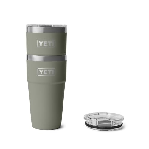 Image of YETI Rambler 20 oz Stackable Tumbler, Stainless Steel, Vacuum Insulated with MagSlider Lid