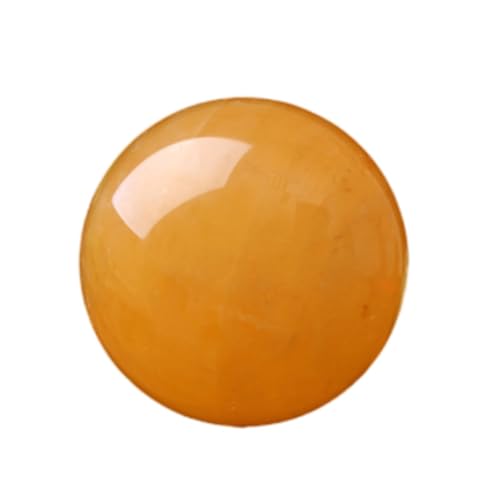 Iceland Spar Yellow Crystal Ball Ornaments Living Room Home Decoration Office Crafts Stone,4cm