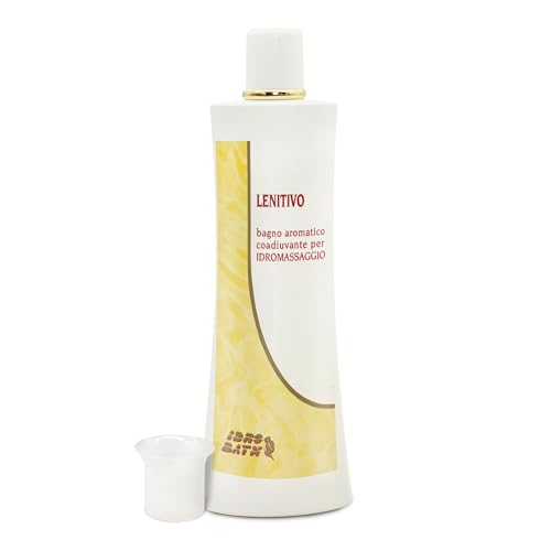 Fragranza Aromatica LENITIVO 400ml - Profumo a base Oli Essenziali per Vasca Idromassaggio. I prodotti sono completamente idrosolubili, non fanno schiuma e non lasciano residui. Dosatore Graduato in Omaggio. Produzione esclusivamente ITALIANA