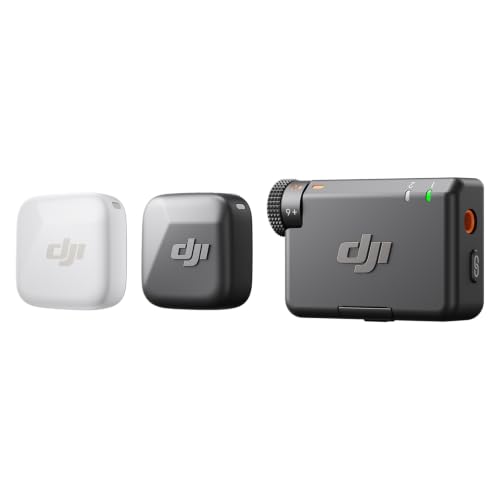 DJI Mic Mini (2 Sender + 1 Empfänger), Detailreicher Klang, Kabelloses Lavaliermikrofon für Kamera/Android, 2-Personen-Vlog, Teamproduktion