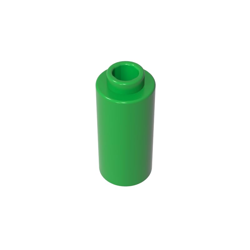 71075 Round Brick Brick Round 1x1x1 2/3 50 Pieces GDS-1574 Compatible with Lego Building Blocks Color:Bright Green — image 1