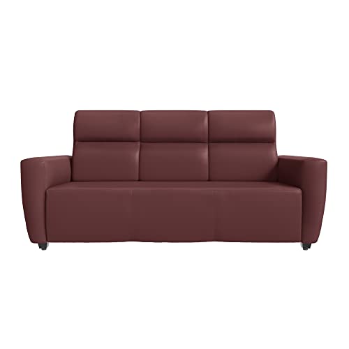 Image of Wakefit Sofa Set | 3 Year Warranty | Sofa 6 Seater, 6 Seater Sofa for Living Room, Wooden Sofa Set, Sofa Set 3+2+1 Seater - Belize(Romance : Sangria)