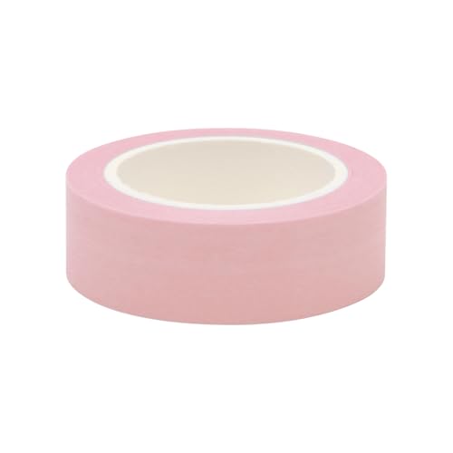 NatSumeBasics Pastel Pink Washi Tape 0.6 Inch x 32 Ft Decorative Masking Tape Self-Adhesive Craft Tape for Packaging Art & Home Decor (Pink)