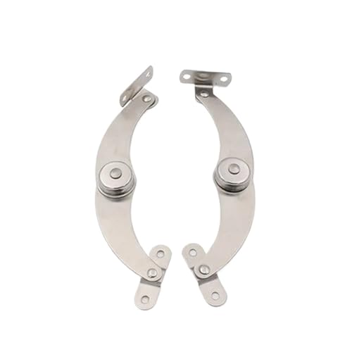Ball Bearing Door Hinges 2pcs Stainless Steel Hydraulic Hinge Adjustable Randomly Stop Lift Up Flap Stay Support Hinges Cabinet Door Furniture Accessories(180 Degree) - Image 5