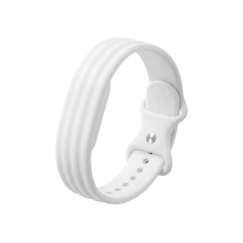 Image of Premium Silicone Band Compatible with Google Fitbit air, Removable Soft Belts for Fitbit air Wristband, Smartwatch Band for Men & Women (White)