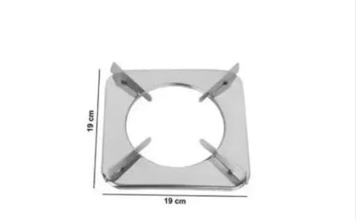 Image of Heavy Duty Pan Support for Gas Stove with Stainless Steel Body and Free Lighter KnobsSilver