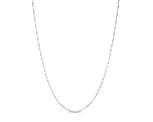 ARGENTO REALE 925 sterling silver necklace 1MM- 2MM Round Snake Chain Necklace- Solid Sterling Silver Chain For Pendants, Flexible 925 Snake Chain, 16-30 Lobster Clasp Silver necklace Made in Italy