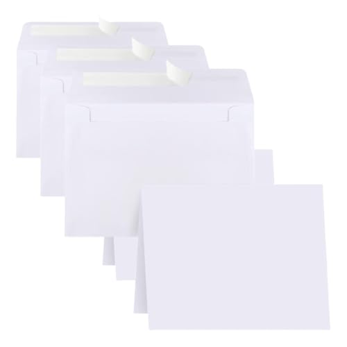 Image of Blank Cards and Envelopes 4x6, 90 Pack White Invitation Cardstock with 90 Pack Envelopes, Thank you Blank Greeting Cards, for All Occasions DIY, Print custom