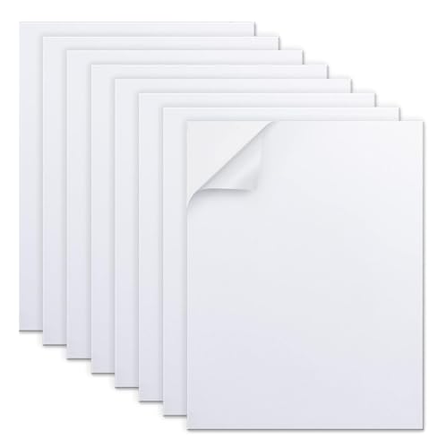 FTXanty 8Pcs Goma Eva Blanco Foam Board Espuma Foam Autoadhesivo 300mm x 200mm x 2mm Estera de Espuma Antideslizante Adhesivo para Muebles Puertas Ventanas Manualidades