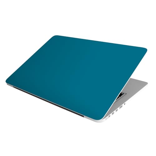 Image of Laptop Skin Stickers HD Quality Sticker for Laptops Upto 15.6 inch (Dustproof|Waterproof|Scratchproof|Reusable) - BE Teal GRN (2052)