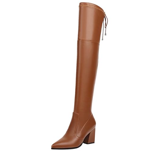 Bottes au-dessus du genou femme : en finir avec les pieds douloureux grâce au talon bloc