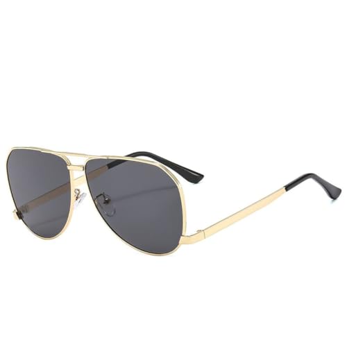 Lunettes de soleil ovales de luxe avec monture métallique chic et verres UV400