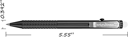 SMOOTHERPRO Erasable Ballpoint Pen Compatible with Pilot FriXion Refill Stainless Steel Pen for Office School Business Color Black(SSF020) - Image 2