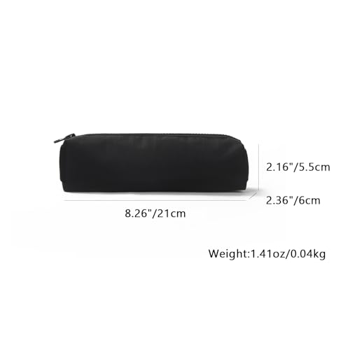 Image of Pencil Case Small Zipper Pen Pouch for School Office Art Supplies Stationery Organizer Bag for Pens Markers(Black /Oxford)