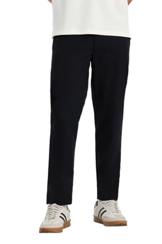 Image of SNITCH Men Trousers Casual Wear | Regular Fit Mid Rise Straight Leg Solid Pattern | Durable Polyester & Plain Weave Fabric for Daily Use & Office Outings